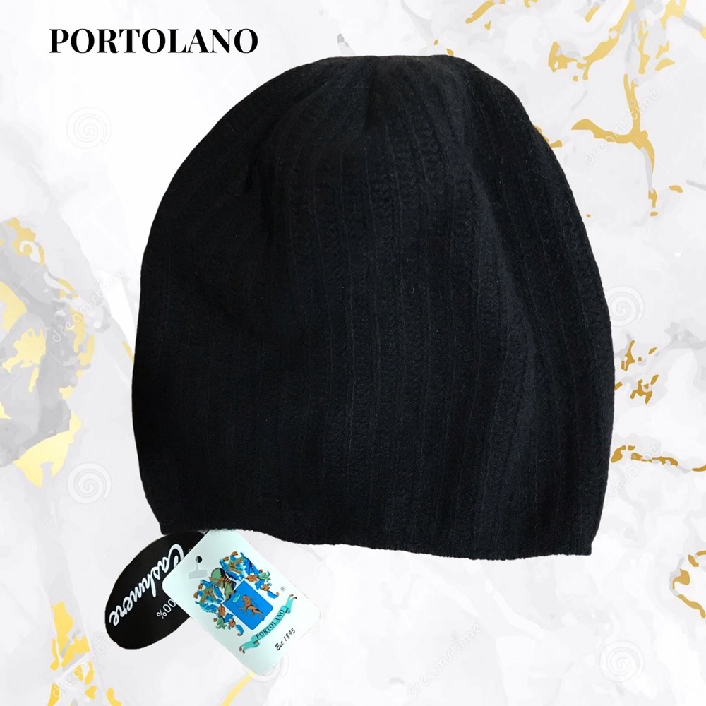 Ribbed Cashmere Slouch Hat